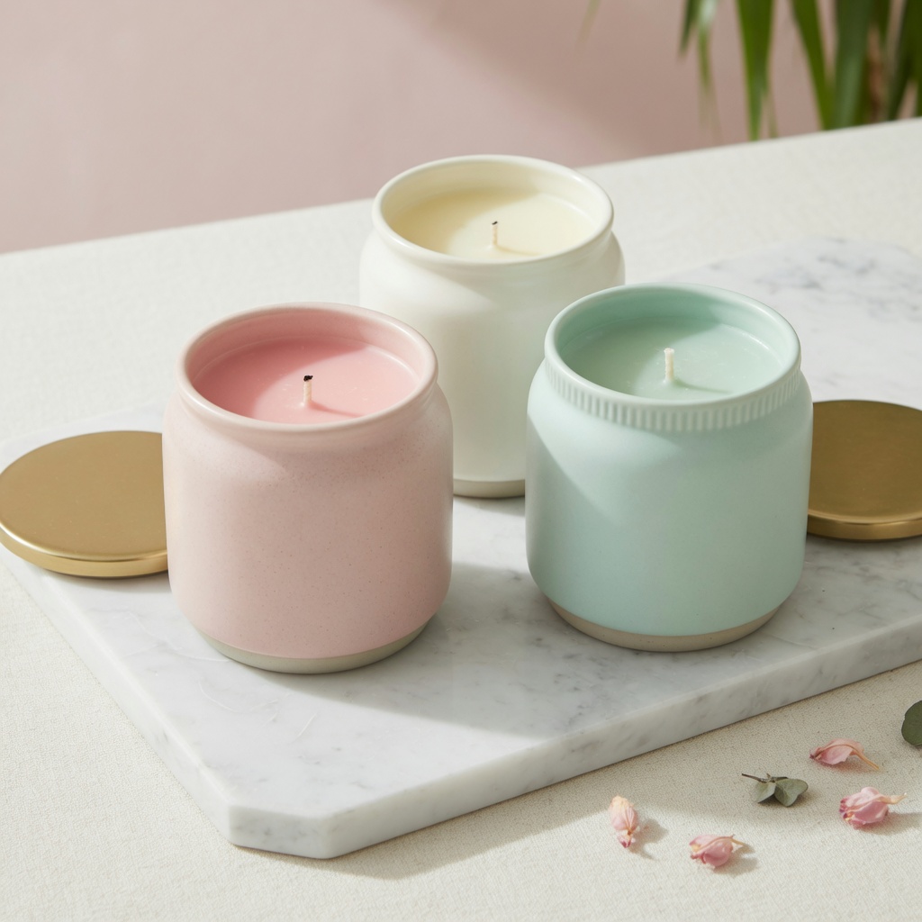 Pastel Candle Trio