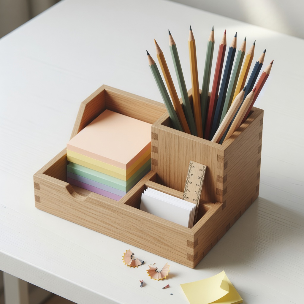Oak Desk Caddy